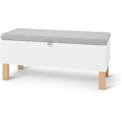 Tchibo - Kinderstauraumbank »Leira« mit Polsterdeckel - 100x43x43,8cm - weiss - Tchibo - Kinderstauraumbank »Leira« mit Polsterdeckel - 100x43x43,8cm - weiss -