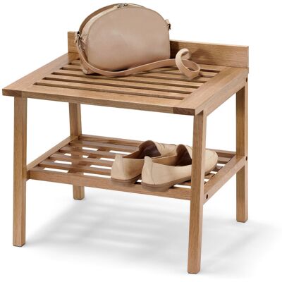 Tchibo - Hocker mit breiten Ablageflächen - 55x40,5x51cm - braun - Eichenholz Tchibo - Hocker mit breiten Ablageflächen - 55x40,5x51cm - braun - Eichenholz