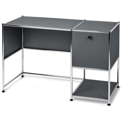 Tchibo - Schreibtisch Metall »Cn3« mit Klapptür - 116x52,5x75cm - chrom - Stahl / Aluminium / Kunststoff Tchibo - Schreibtisch Metall »Cn3« mit Klapptür - 116x52,5x75cm - chrom - Stahl / Aluminium / Kunststoff