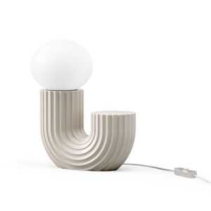LED-Design-Tischleuchte - Tchibo - Weiss Keramik   unisex