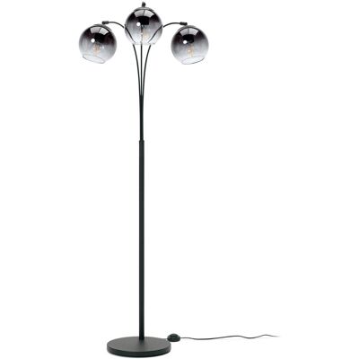 Tchibo - Bogenleuchte mit Rauchglas-Schirmen - schwarz Tchibo - Bogenleuchte mit Rauchglas-Schirmen - schwarz