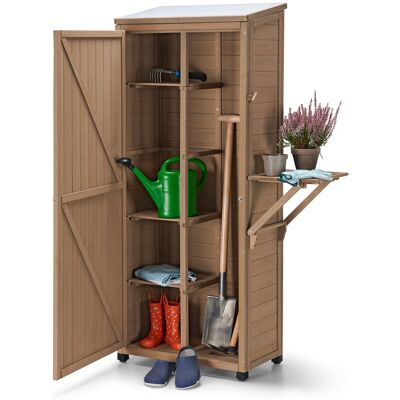 Tchibo - Grosser Gartenschrank mit hochklappbarem Seitenregal - 70x38,5x170cm - silber - Tchibo - Grosser Gartenschrank mit hochklappbarem Seitenregal - 70x38,5x170cm - silber -