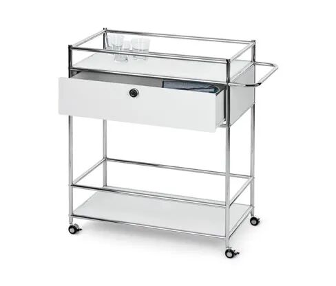 Tchibo Barwagen Metall »CN3« mit Schublade - Tchibo - Weiss Aluminium Matt