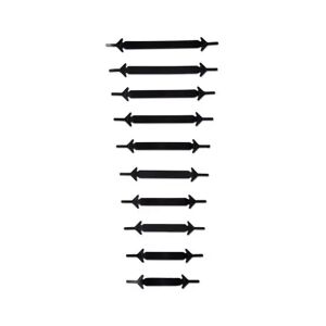 20 elastische Silikon-Schnürsenkel - Tchibo - Schwarz Silikon   unisex