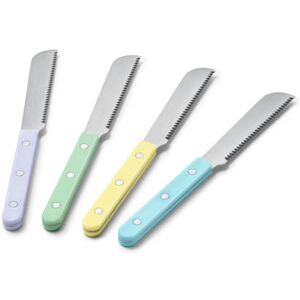 4 Frühstücksmesser - Tchibo - Silber Stahl   unisex