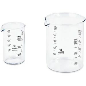 2 Messbecher - Tchibo - Schwarz Glas   unisex