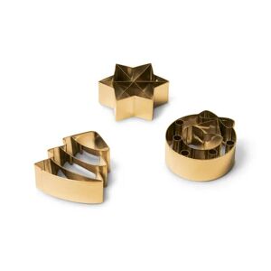 Premium-Keksausstecher-Set - Tchibo - Gold Stahl   unisex