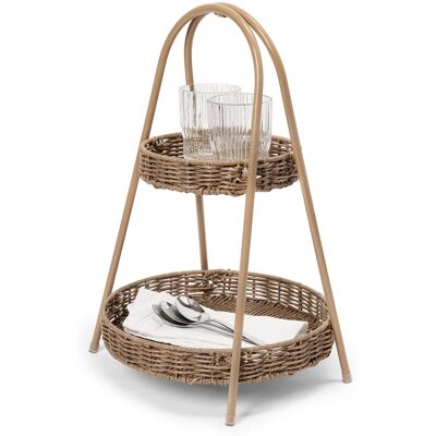Tchibo - 2-stöckige Etagere - braun Tchibo - 2-stöckige Etagere - braun