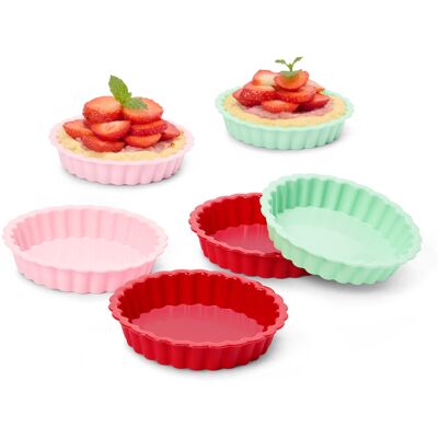 Tchibo - 6 Silikon-Mini-Tarteformen - grün Tchibo - 6 Silikon-Mini-Tarteformen - grün