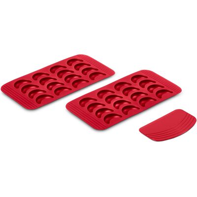 Tchibo - 2 Vanillekipferl-Backmatten - rot Tchibo - 2 Vanillekipferl-Backmatten - rot