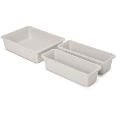 Tchibo - 3 ausziehbare Schubladeneinsätze - creme Tchibo - 3 ausziehbare Schubladeneinsätze - creme