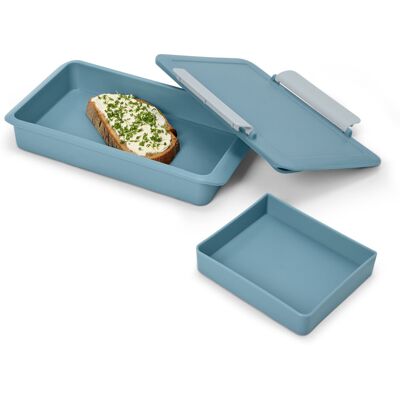 Tchibo - Flache Lunchbox - blau Tchibo - Flache Lunchbox - blau