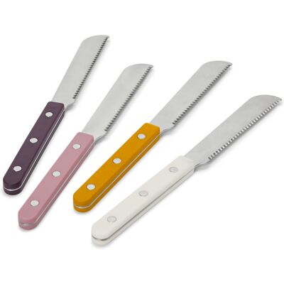 Tchibo - 4 Brotzeitmesser - silber Tchibo - 4 Brotzeitmesser - silber
