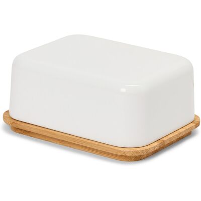 Tchibo - Butterdose mit Bambus - weiss Tchibo - Butterdose mit Bambus - weiss
