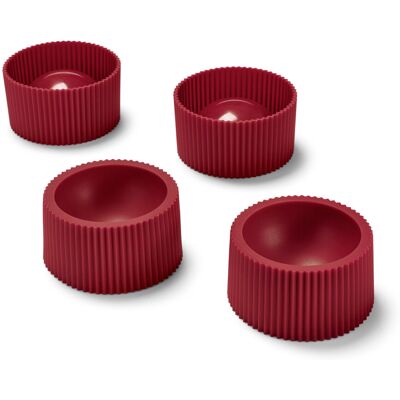Tchibo - 4 Dessert-Formen - rot Tchibo - 4 Dessert-Formen - rot