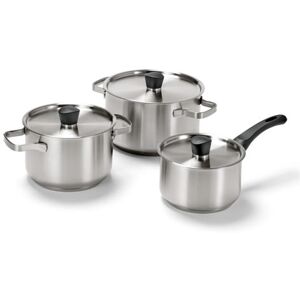 Edelstahl-Kochtopf-Set - Tchibo - Silber Stahl   unisex