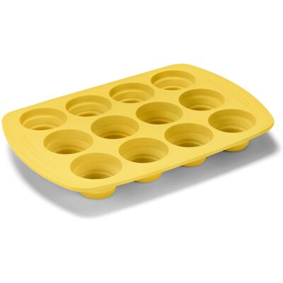 Tchibo - Faltbares Silikon-Muffinblech - gelb Tchibo - Faltbares Silikon-Muffinblech - gelb