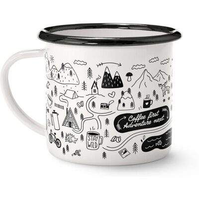 Tchibo - Emaille-Kaffeebecher Adventure - schwarz Tchibo - Emaille-Kaffeebecher Adventure - schwarz