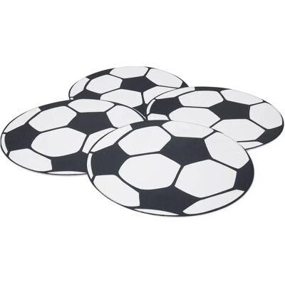 Tchibo - 4 Fussball-Platzsets - schwarz Tchibo - 4 Fussball-Platzsets - schwarz