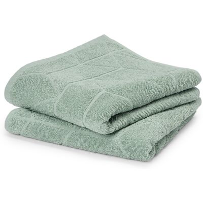 Tchibo - 2 Jacquard-Handtücher - grün Tchibo - 2 Jacquard-Handtücher - grün