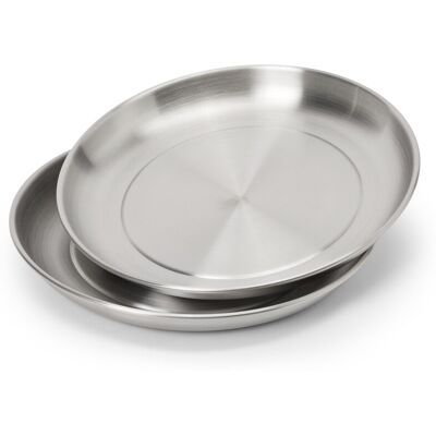 Tchibo - 2 Camping-Teller - silber Tchibo - 2 Camping-Teller - silber