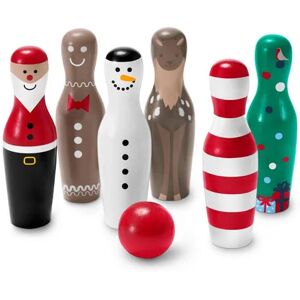 Tchibo - Mini-Bowling »Xmas« - Mehrfarbig -Kinder Holz   unisex