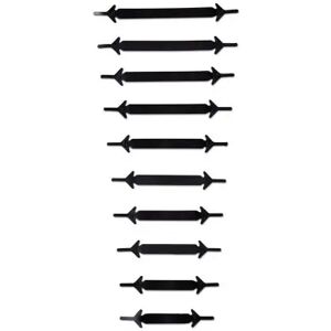 20 elastische Silikon-Schnürsenkel - Tchibo - Schwarz Silikon   unisex