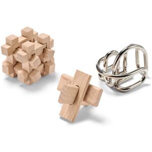 Tchibo - 3 Geschicklichkeitsspiele - Silber -Kinder Holz 2x  unisex