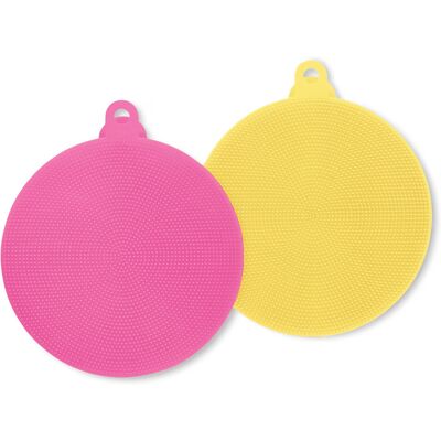 Tchibo - 2 Silikon-Abwaschpads - gelb Tchibo - 2 Silikon-Abwaschpads - gelb