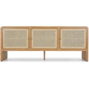 NV GALLERY Sideboard SOHO - Sideboard, Rattan & Helles Eschenholz, B180  Natürlich