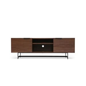 Sideboard - Holz - Braun - NV GALLERY - STARK - TV-Lowboard, Wallnussholz & schwarzes Metall, B150  Braun