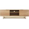 NV GALLERY TV Schrank STARK - TV-Lowboard, naturbelassenes Holz & Messing, B150  Braun / Gold