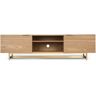 NV GALLERY TV Schrank STARK - TV-Lowboard, naturbelassenes Holz & Messing, B180  Naturel / Doré