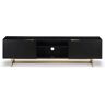 Sideboard - Holz und Messing - Schwarz - NV GALLERY - STARK - Sideboard, schwarzes Holz & Messing, B180  Noir