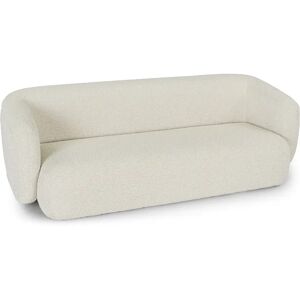 NV GALLERY 3-Sitzer Sofa VOLTA - 3-Sitzer Sofa, Bouclé Stoff in Oatmeal Weiß, B220  Weiß