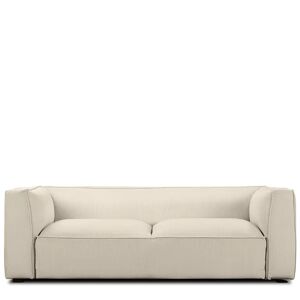 NV GALLERY 3-Sitzer-Sofa AUSTER - 3-Sitzer-Sofa, Kord in Vanilla Beige & schwarzes Holz, B220  Beige