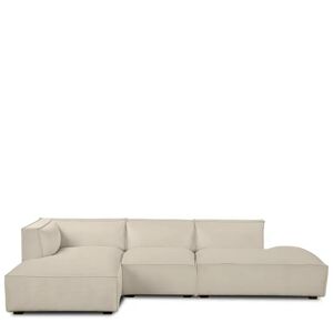 NV GALLERY Ecksofa links AUSTER - Ecksofa links, Kord in Vanilla Beige, B300  Beige