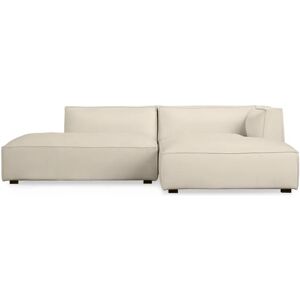 NV GALLERY Ecksofa AUSTER - Ecksofa rechts, Kord in Vanilla Beige, B260  Beige