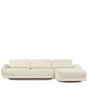 NV GALLERY Ecksofa MASSAO - Ecksofa Rechts, Bouclé Stoff in Oatmeal Weiß, B302  Weiß