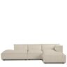 NV GALLERY Ecksofa rechts AUSTER - Ecksofa rechts, Kord in Vanilla Beige, B300  Beige