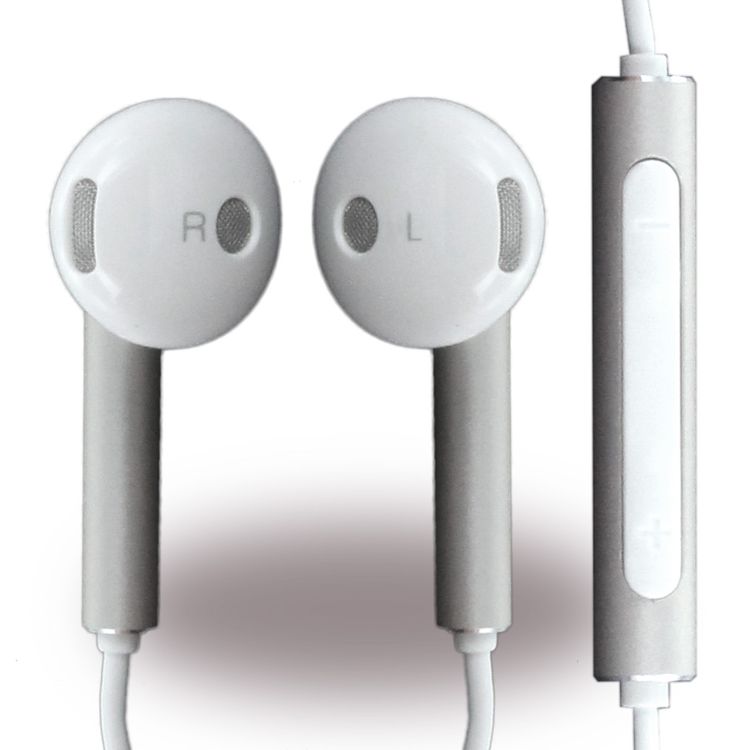 Huawei Bulk Am116 Headset Ohrhörer mit Fernbedienung, Mikrofon weiss/silber für Smartphone