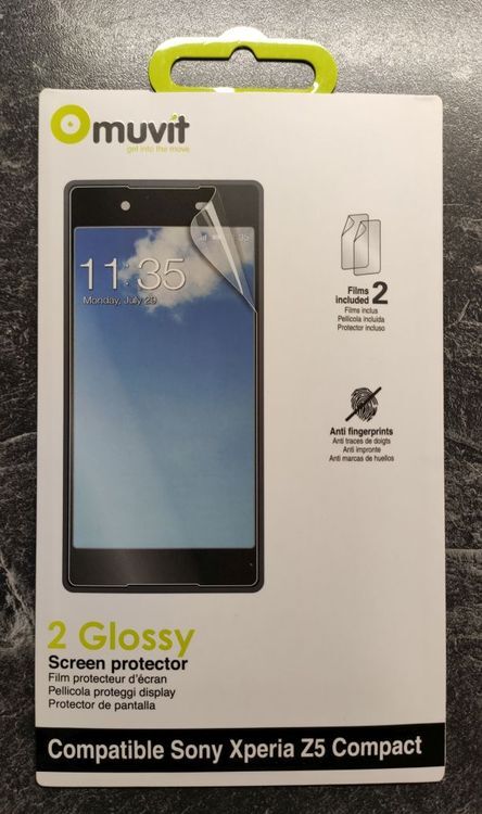 Muvit Displayschutzfolie Muvit Screen Protector Sony Xperia Z5 compact