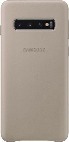 Samsung Leather Cover für G973F Samsung Galaxy S10 - grau