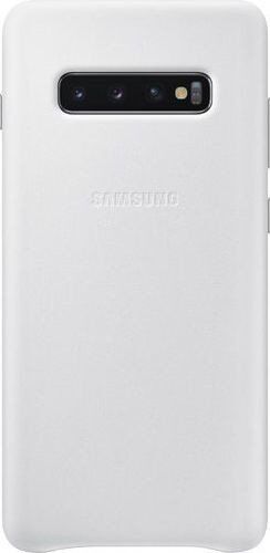 Samsung Leder Cover Hülle für G975F Samsung Galaxy S10+ - weiss