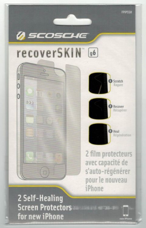 Scosche 2 x Scosche FPIP5SH Selbstheilende Displayschutzfolie für iPhone 5, 5S, 5C