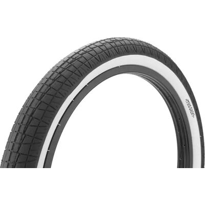 Mission Fleet 20" BMX Reifen (Black/White Wall) Mission Fleet 20" BMX Reifen (Black/White Wall)