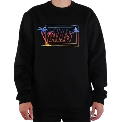 Alis Sunset Box Logo Crewneck (Schwarz) Alis Sunset Box Logo Crewneck (Schwarz)