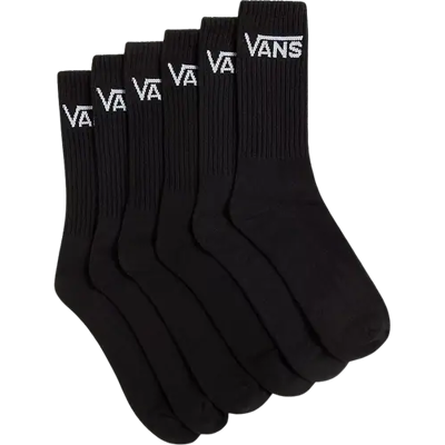 Vans Classic Crew Socken 6 Stk. (Schwarz) Vans Classic Crew Socken 6 Stk. (Schwarz)