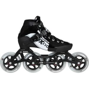 Powerslide 3X Evo Verstellbar Inline Speed skates Kinder (Black)