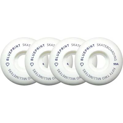 Blueprint Mini Heart 52mm Weiß 99A Skateboardräder Blueprint Mini Heart 52mm Weiß 99A Skateboardräder